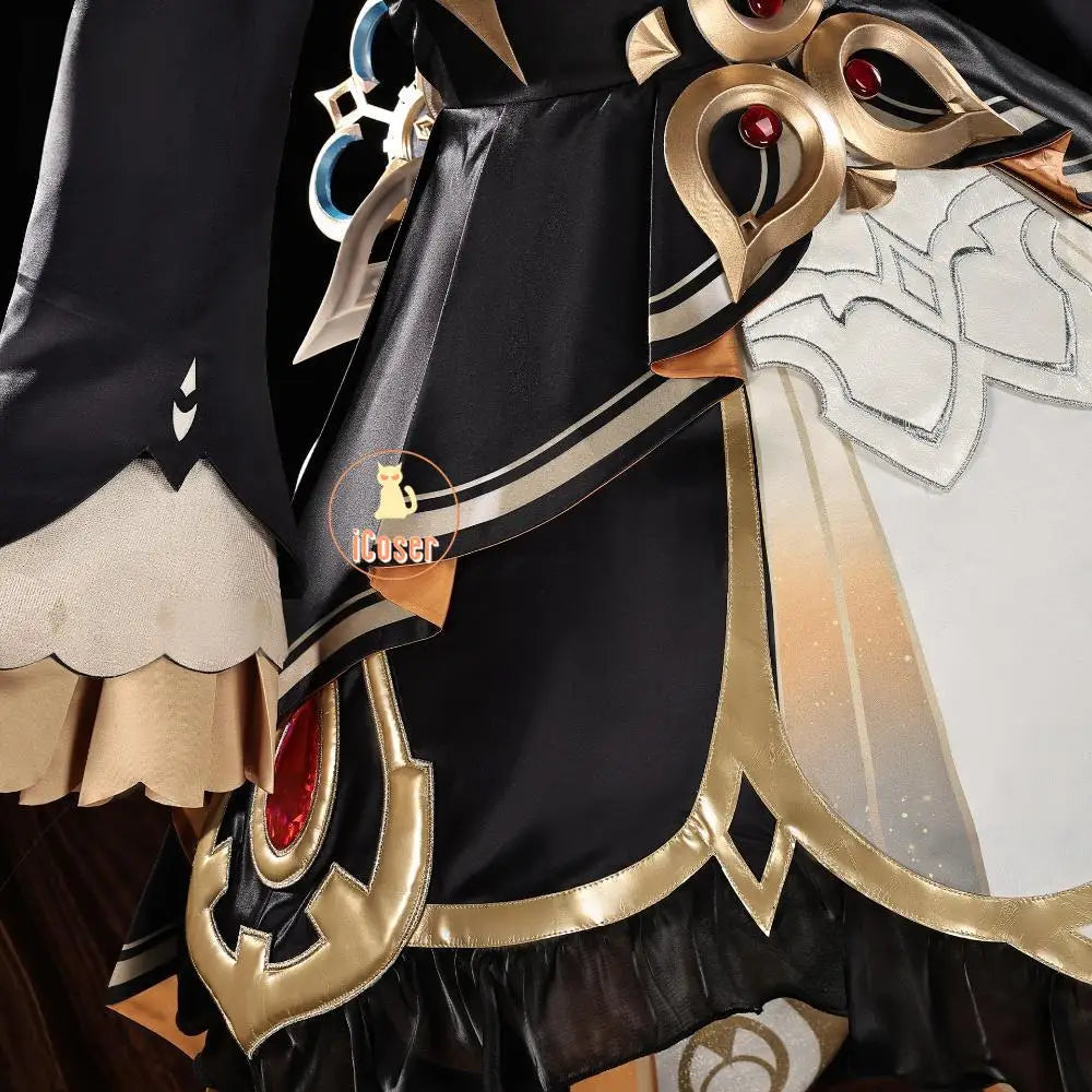 Genshin Impact Sandrone Cosplay Costume Wig Marionette Dress Uniform Eleven Fatui Harbingers Halloween Party Women Girls Props