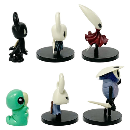 6Pcs/Set Game Hollow Knight: Silksong Figure Kawaii Q Version Little Knight Anime Figure Wasp Girl Figurine PVC Collection Toys