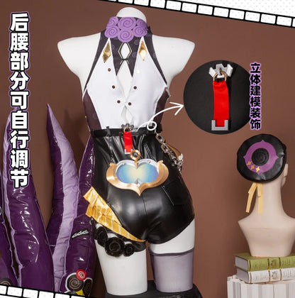 Zenless Zone Zero Yidhari Cosplay Costume Wig Uniform Hat Outfit Spook Shack Halloween Party for Women Girl Carnival Prop iCoser