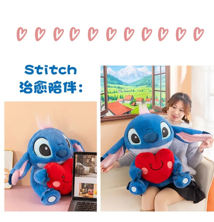 35/50/60cm Big Size Stitch Disney Anime Plush Stuffed Doll Cartoon Plush Doll Room Decoration Children's Pillow Holiday Gift