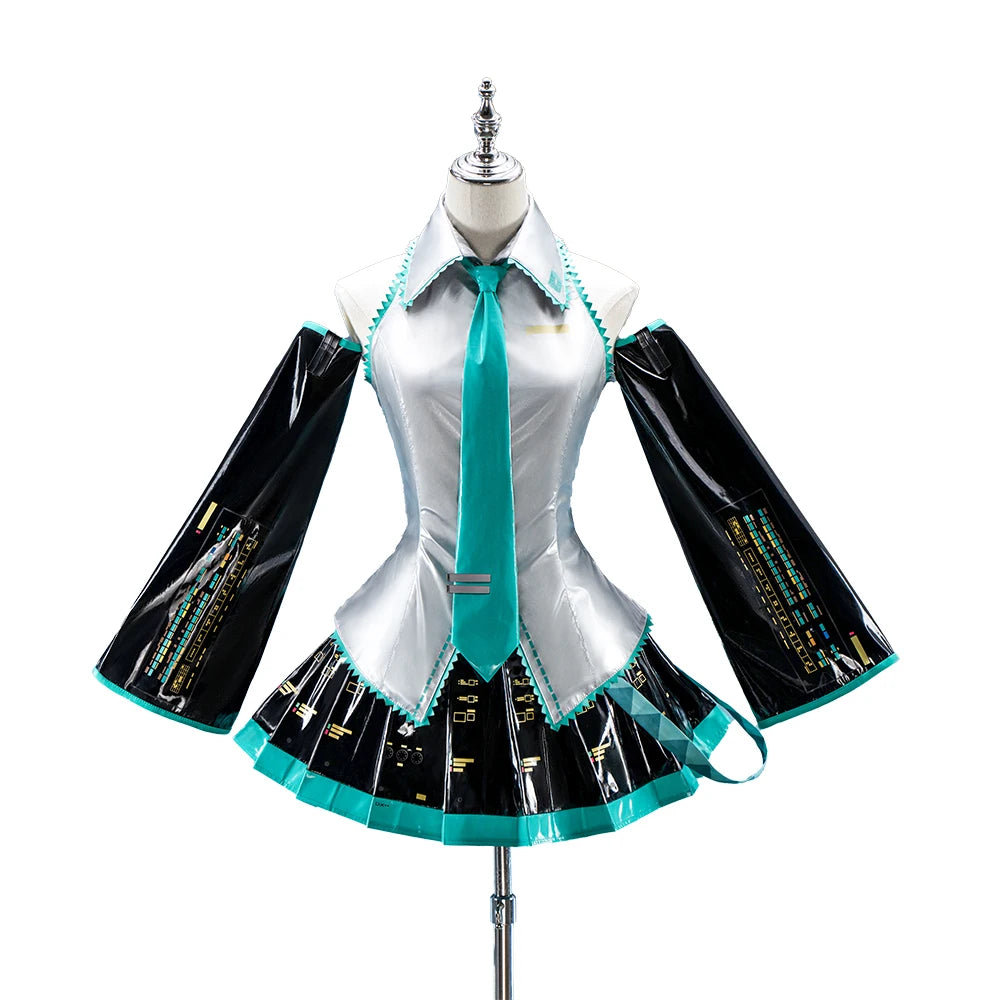 IN STOCK Mikuu Cosplay Costume DokiDoki-R Mikku Cosplay Women Cute Short Dress Costume Mikuu Cosplay Christmas