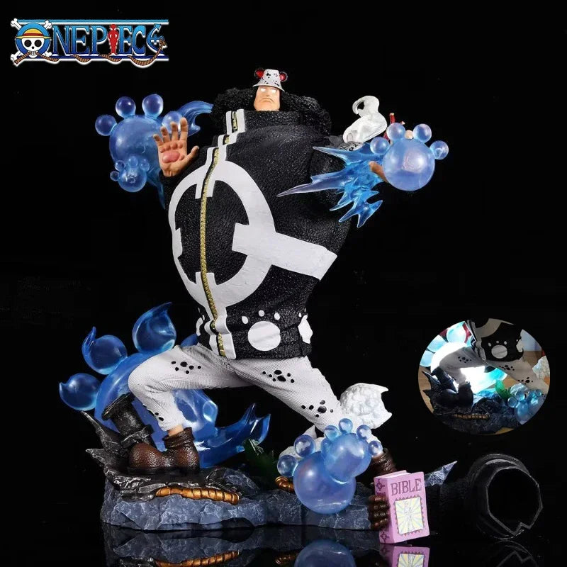 32cm Anime One Piece Figure Bartholemew Kuma Figurine 2 Hands With Light Statue Collection Decor Ornaments Model Doll Gift Toys
