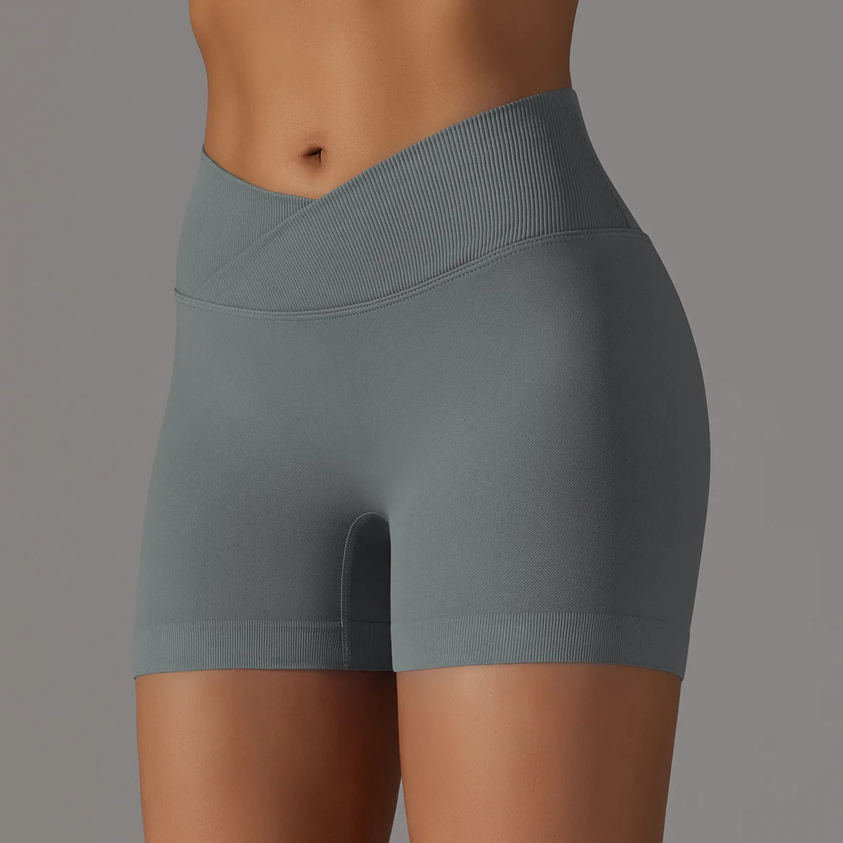 The Codex Summer V-Waist Peach Hip Lifting High Waist Seamless Yoga Shorts Tight Fitting Three Part Running Pants Speed