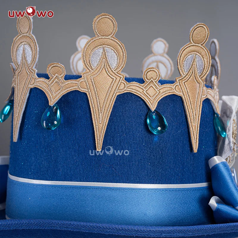 UWOWO Furina Cosplay Hat Genshin Impact Furina Focalors Cosplay Hydro Archon Fontaine Rococo Style Headwear with Acces