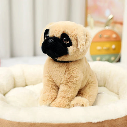 Simulate Dog Plushies Soft Toys Stuffed Bulldog Shar-pei Schnauzer Plush Toy Home Decor Girl Boy Companion Birthday Gift