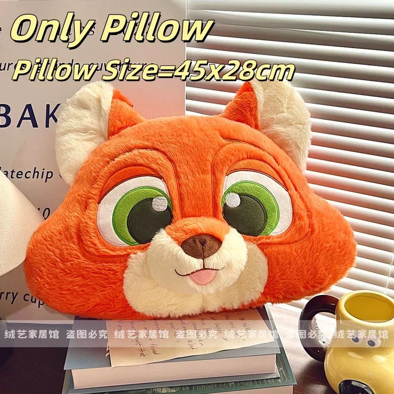 Cartoon Animal Zootopia Cushion Blanket Comfortable Soft Bed Back Cushion Nick Judy Fox Rabbit Leopard Cushion Blanket Car Gift