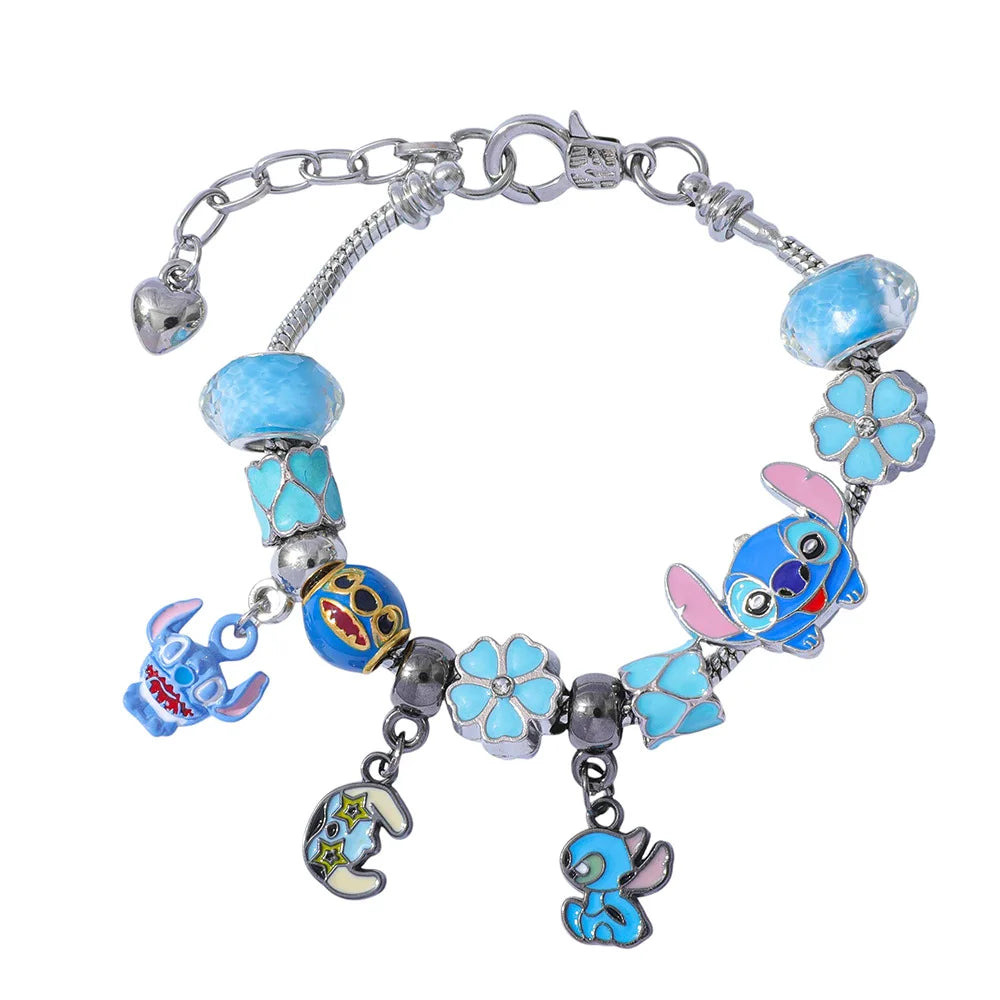 New Disney Stitch  24-Grid Christmas Countdown Calendar Blind Box - Alloy Bracelet Gift Set For Halloween & Xmas