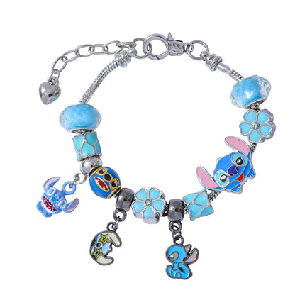 New Disney Stitch  24-Grid Christmas Countdown Calendar Blind Box - Alloy Bracelet Gift Set For Halloween & Xmas