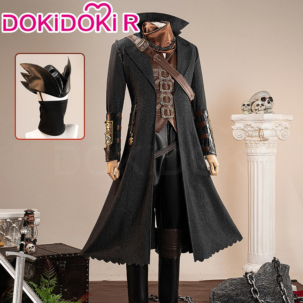 Gehrman Cosplay Costume Game Bloodborne Cosplay【XS-3XL】DokiDoki-R Men Hunter Halloween Costume Gehrman Hat Plus Size