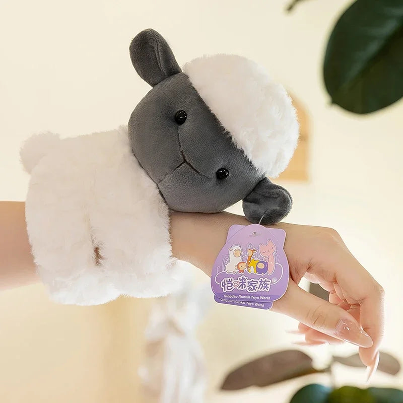 Baby Raccoon Koala Pop Ring Plush Toy Capibala Pat Bracelet Doll Soft Stuffed Animal Cushion Christmas Gifts for Kids and Girls