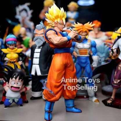 11.81in/30cm Anime Dragon Ball Z Figure SSJ2 Goku Action Figure Pvc Statue Collection Model Toys Gifts