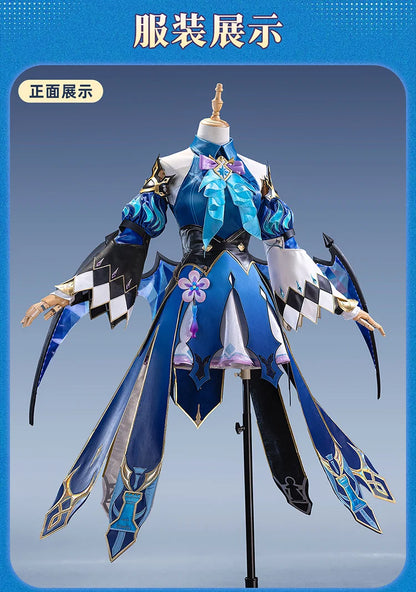 Honkai Star Rail Cerydra Cosplay Costume Wig Dress Uniform Luminous Crown Metal Props Halloween Party for Women Girls Cos iCoser