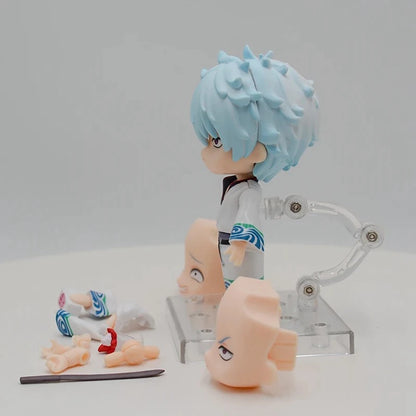 10cm Gintama Anime Figure #2420 Sakata Gintoki Action Figure Humorous Man Figurine PVC Collection Model Doll Toys Birthday Gifts