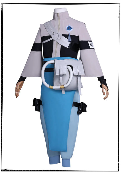 Anime Gachiakuta Zanka Nijiku Cosplay Costume Wig Uniform Earrings Akuta Cleaners Halloween Party for Women Men Carnival Props