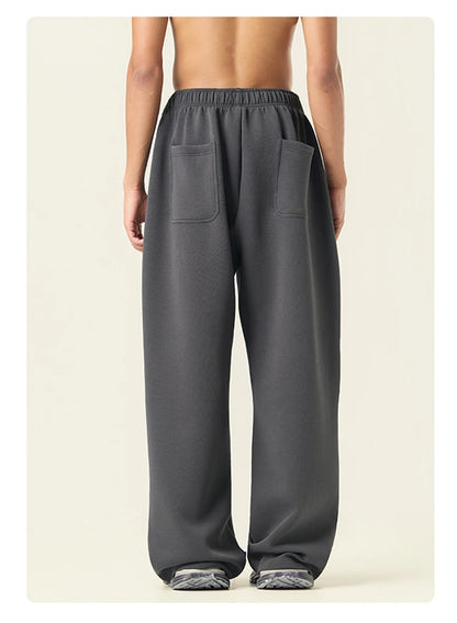 ZODF Casual 350gsm Fleece Unisex Loose Fit Wide Leg Straight Pants Warm Sport Trousers Winter HY0037