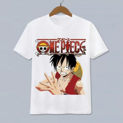 Summer Luffy T-shirt Men Women Short Sleeve Zoro One Piece Anime Oversized T-shirt Casual Print Tee Cotton Unisex Streetwear Y2k