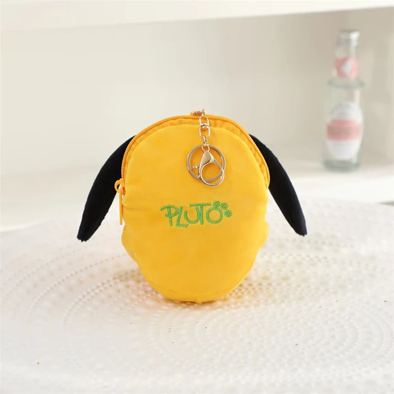Cartoon Minnie Mouse Coin Purse Bag Pendant Plush Toy Mickey Lovely Earphone Storage Bag Kawaii Stuffed Anime Doll Gifts Girl