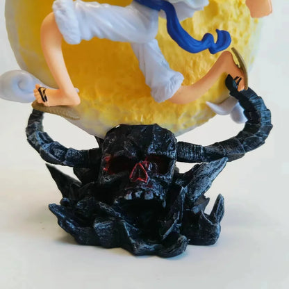 14cm One Piece Anime Figure Nika Monkey D Luffy Gear 5 With Moon Light Action Figure Statue Model Collection Toys Gift Ornaments