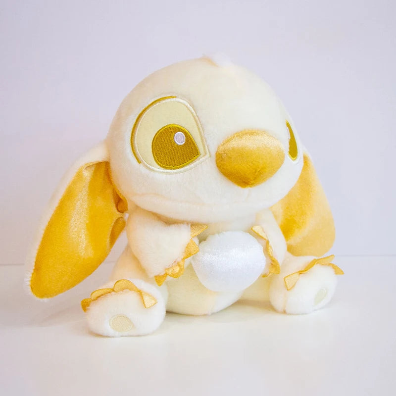 Disney 20cm Lilo and Stitch Plush Toys Kawaii Strawberry Winter Pearls Cosplay Anime Plushie Stich Dolls Soft Stuffed Gift Child