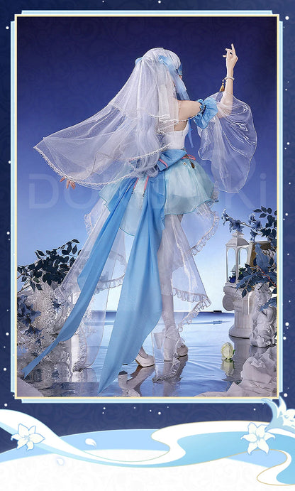 Kamisato Ayaka Doujin Cosplay Costume Game Genshin Impact Cosplay DokiDoki-SR Kamisato Ayaka Cosplay Women White Dress Costume