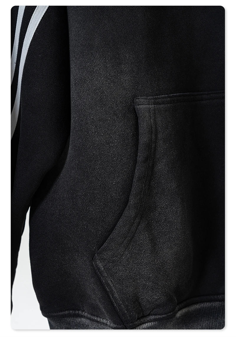 ZODF Retro 2024 Winter Men Zipper Fleece Hoodies Unisex Oversized Washed 360gsm Sport Knitted Hooded Coat HY0905