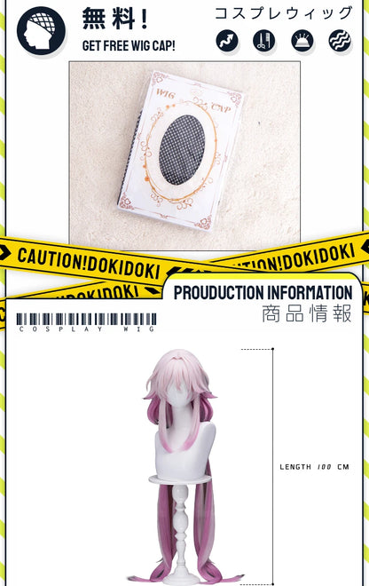 IN STOCK Evernight Cyrene Dan Heng Wig Game Honkai: Star Rail DokiDoki Dan Heng Permansor Terrae Horns Cyrene 120cm Wig