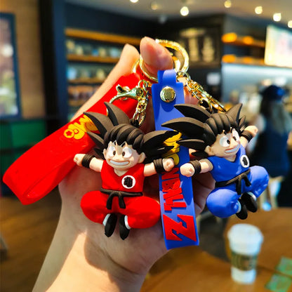 New Anime Dragon Ball Keychain Z Super Saiyan Son Goku Bulma Broly Piccolo Majin Buu Series Car Pendant Keyring Kids Toys Gifts