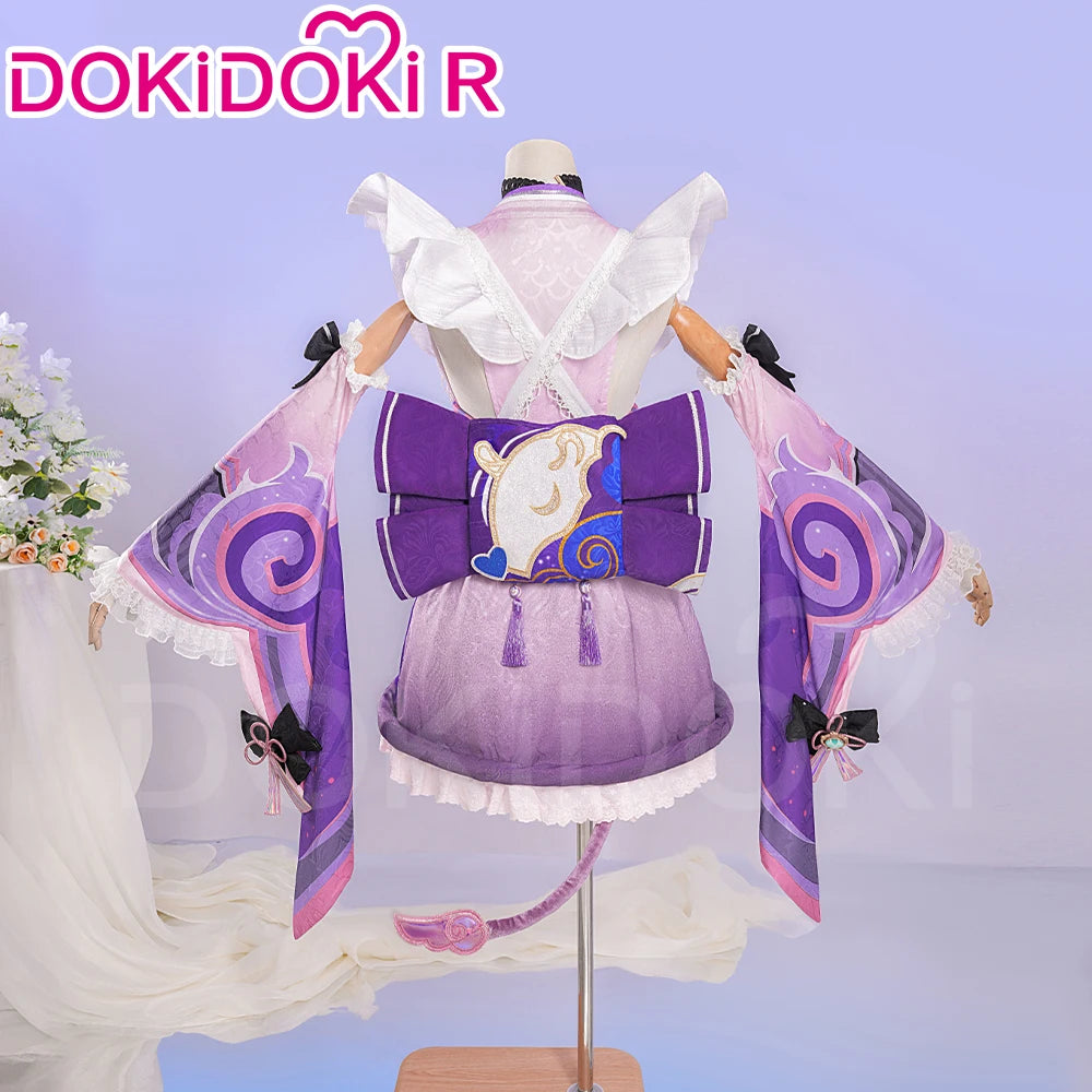 Yumemizuki Mizuki Cosplay Costume Game Genshin Impact【XS-2XL】DokiDoki-R Women Cute Dress Halloween Tail Plus Size