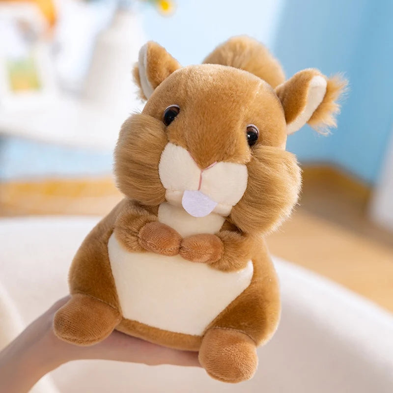 Lifelike Bushy-tailed Squirrel Plush Toy Cute Resourceful Animal Squirrel Stuffed Doll Kawaii Soft Gift For Girl Boy