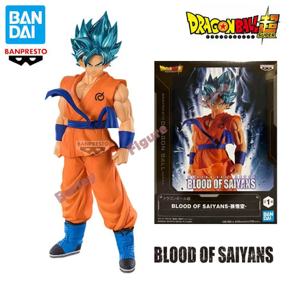 Banpresto Blood of Saiyans Son Goku 18cm PVC Figure - 1-Son Blue Hair