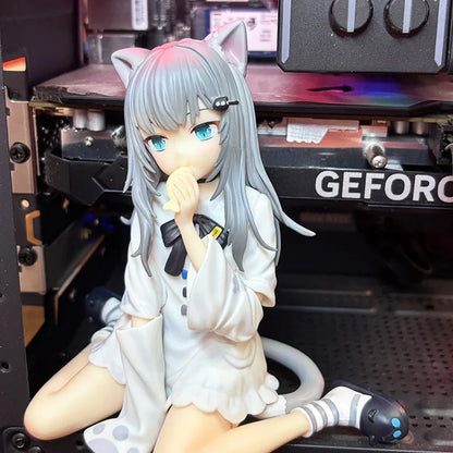 SPYFAMILY cat girl figurine cute kawaii sitting posture beautiful girlanime model Desktop computer bedroom decoration trendy toy