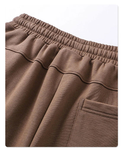 ZODF Trendy 2025 Men Summer Patchwork 345gsm Shorts Unisex Casual High Street Loose Fit Sport Solid Shorts Streetwears HY1053