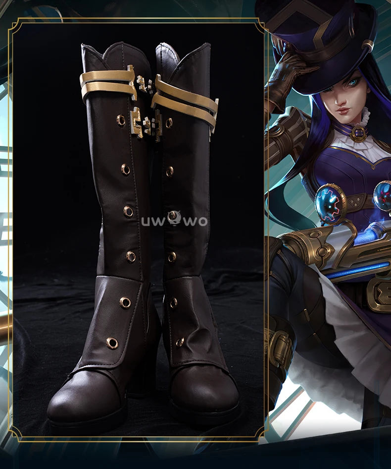 UWOWO League of Legends/LOL: Gwen Prestige Crystal Rose Wildd Rift WR ASU Cosplay Shoes