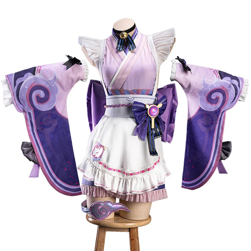 UWOWO Yumemizuki Mizuki Cosplay Game Genshin Impact Yumemizuki Mizuki Cosplay Costume Plus Size 3XL Halloween Costume