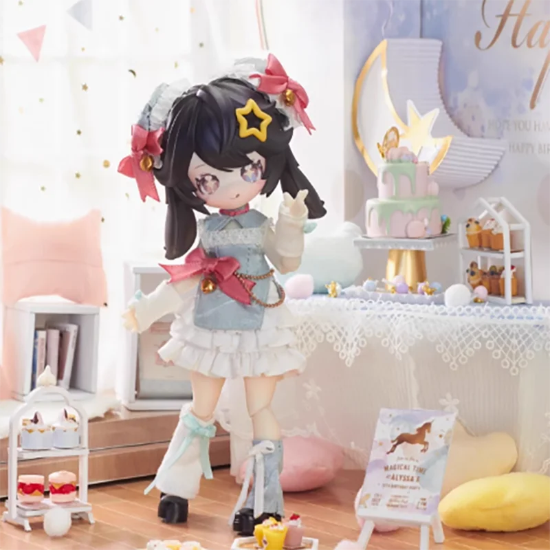 Non-edible Collectible Doll Moon Jumping Time Rabbit Treasure Series 12 Points BJD Blind Box Action Toy Figure Display Piece