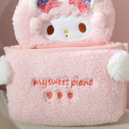 Cartoon My Melody Storage Bag Lovely Anime Hanging Car Seat Back Storage Bag Sweet Piano Japanese Style Car Accessories Girl