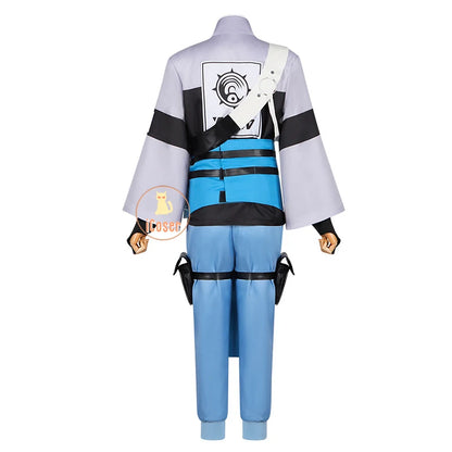 Anime Gachiakuta Zanka Nijiku Cosplay Costume Wig Uniform Earrings Akuta Cleaners Halloween Party for Women Men Role Play Outfit