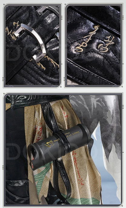 Qiuyuan Cosplay Costume Game Wuthering Waves DokiDoki-SR Men White Suits Wuthering Waves Qiuyuan Wig Cosplay Accessories