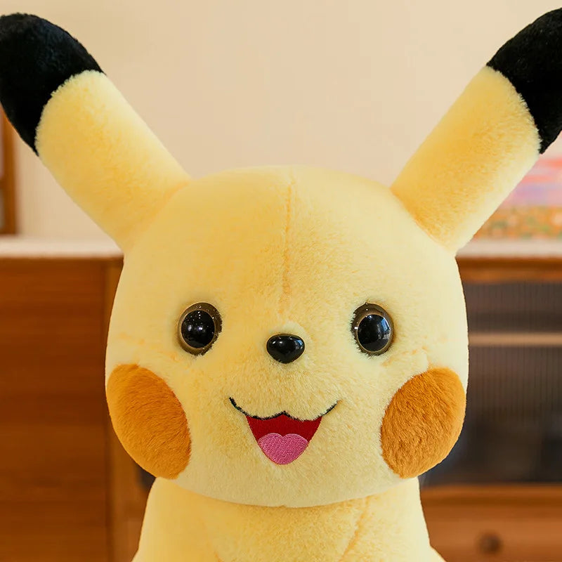 35-70CM Big Size Sitting Pikachu Plush Pokemon Cartoon Anime Peluche Kawaii Ornament Stuffed Animal Children's Toys Gifts