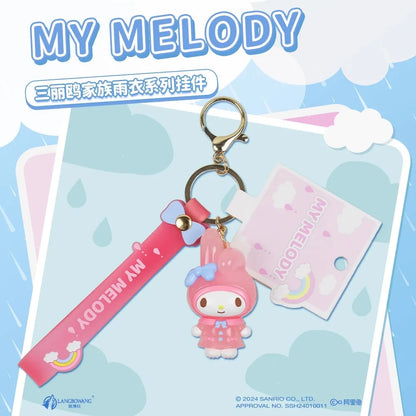 Sanrio Kuromi Pompompurin Mymelody Pochacco Hello Kitty Figure Pendant Keychain Holder Keychain Car Keyring Kids Birthday Gift