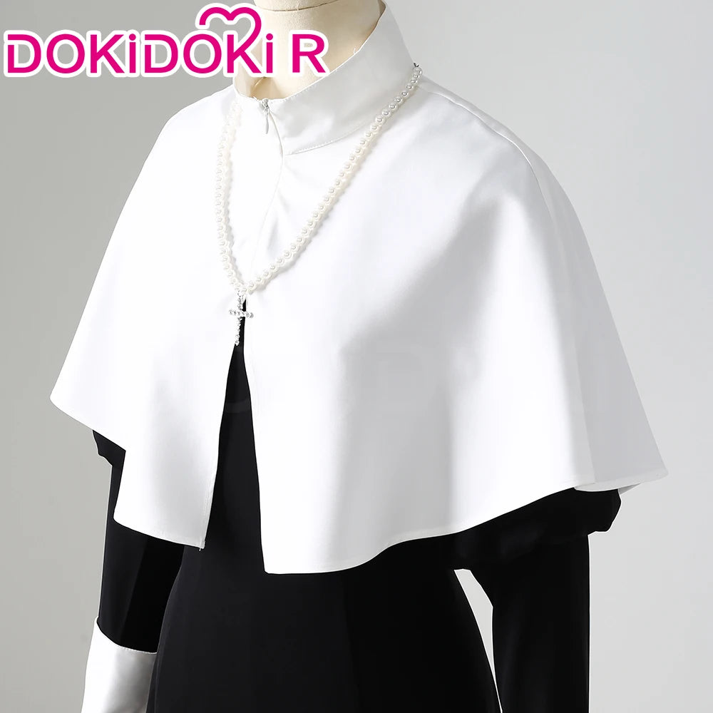 IN STOCK Kitagawa Marin Cosplay Costume Anime DokiDoki-R Women Nun Kitagawa Black Dress Halloween Cosplay