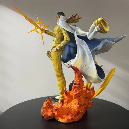 New One Piece Kizaru Borsalino Anime Figure Three Major Generals Of The Navy Borsalino Pvc Luminous Statue Collection Model Gift
