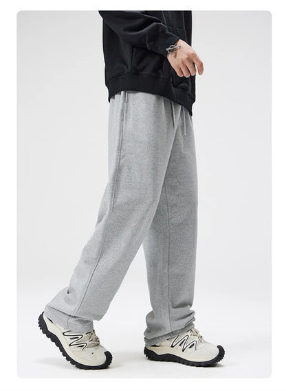 ZODF 2025 Winter Man Basic 420gsm Straight Pants Unisex Loose Clean Fit Sport Trousers Brand Streetwears HY0061