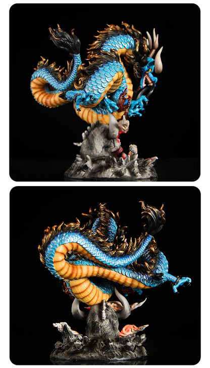 22cm One Piece Anime Figure GK Kaido Dragon Form Four Emperors With Lamp PVC Action Figure Model Dolls Antistress Toy For Gift