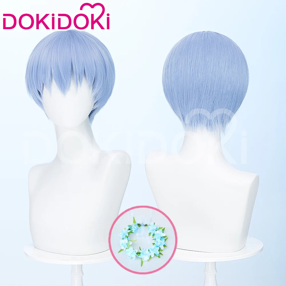 IN STOCK Himmel Stark Heiter Wig Anime Frieren: Beyond Journey's End Cosplay DokiDoki Men Wreath Blue Short Hair Heat Resistant