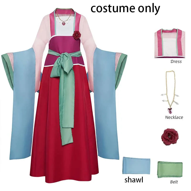 Maomao Anime Apothecary Diaries Pink Kimono Set Polyester Elastane - costume only / XXL