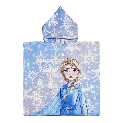 Bath Robe for Kids Bathing Towels Boys Hooded Microfiber Unicorn Beach Towel Robes Girls Stitch Cape Towels Poncho