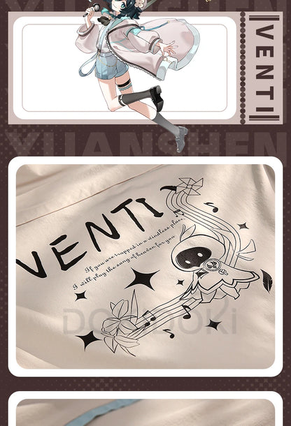 IN STOCK Venti Doujin Cosplay Game Genshin Impact DokiDoki-SR Venti Cute Cosplay Costume Detective Venti Genshin Impact Costume