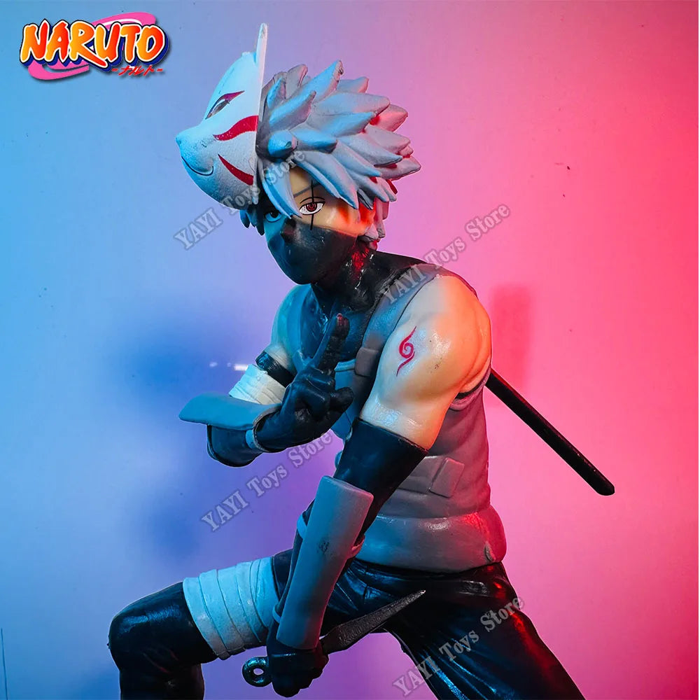 New Naruto Anime Figure 18cm Hatake Kakashi  PVC Action Figure Model Doll car Ornaments Collections Toy Gifts