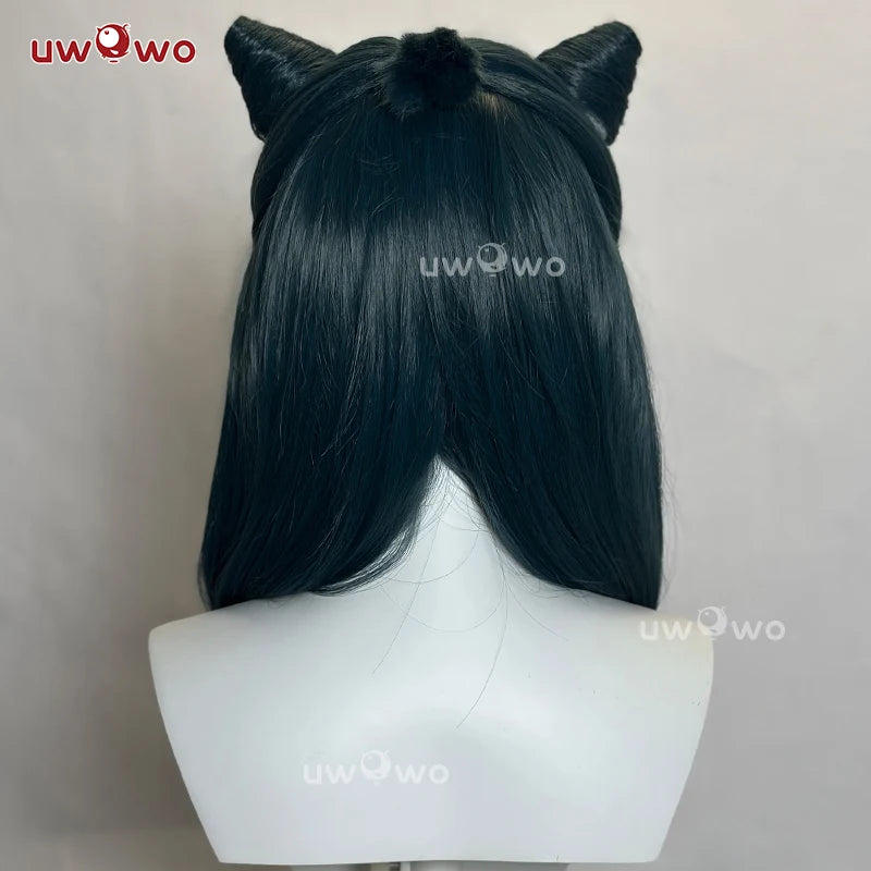 UWOWO Maomao Wig Anime The Apothecaryy Diaries Maomao Frog Green Hanfu Style Hunt Cosplay Wig Long Dark Green Wig New suit